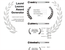 Tablet Screenshot of laurelleavesawardmaker.com